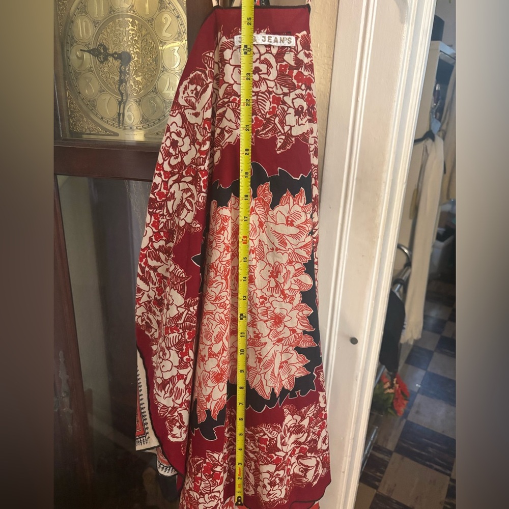 Jean Paul Gaultier JPG Scarf Print Asymmetrical Dress Vintage Boho Italy S - Picture 8 of 11